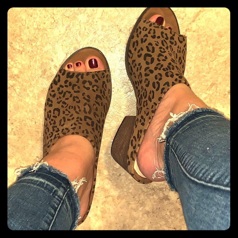 Sbicca Leopard Mule